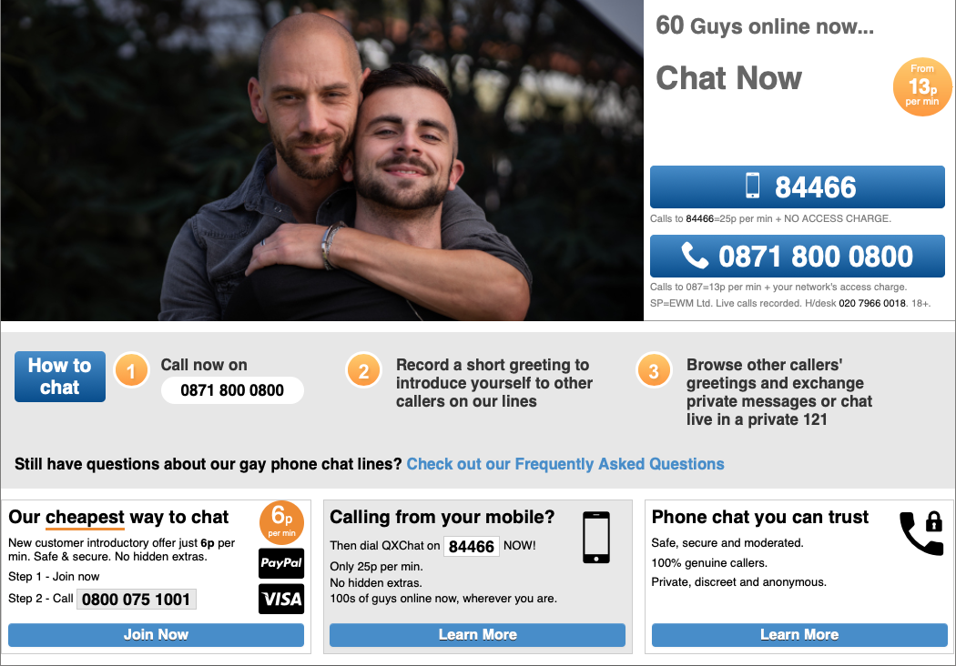 brand new 2017 free gay chat lines